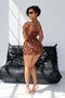 Koenji Velvet Burnout Ruffle Mini Dress